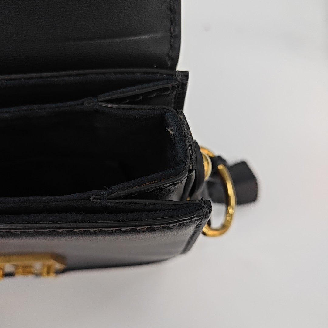 Calfskin Shoulder Bag Black
