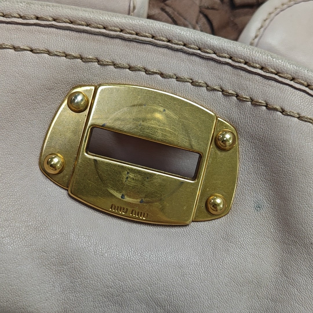 Suede Shoulder Bag Beige