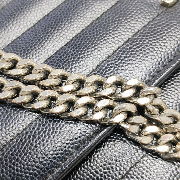 MONOGRAM Medium Chevron Calfskin Black