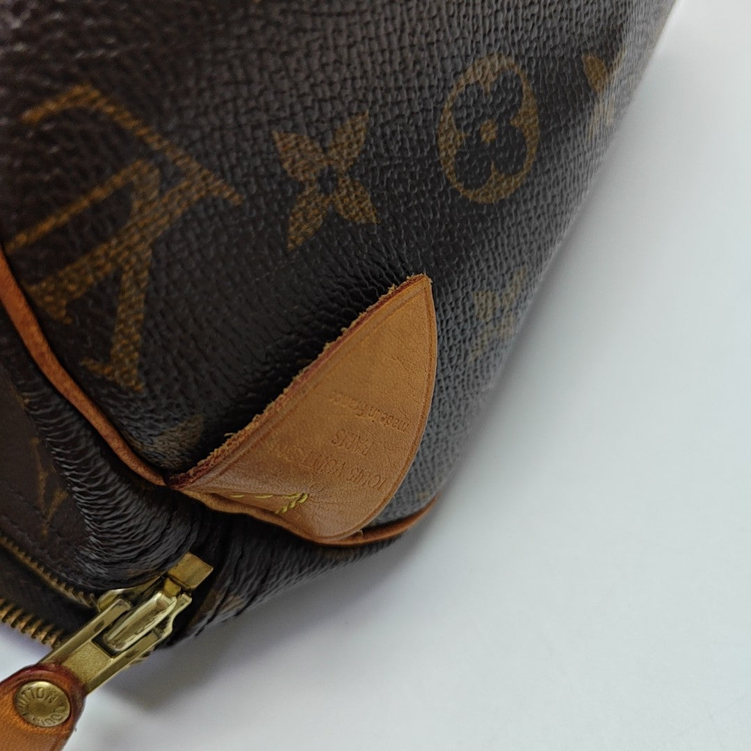 SPEEDY 30 Monogram Coated Canvas Brown