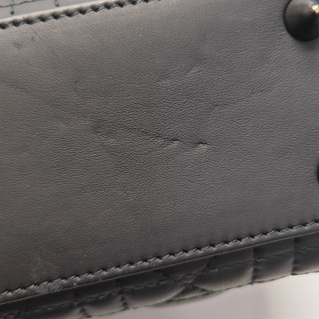 Lady Dior Small Cannage Calfskin Black