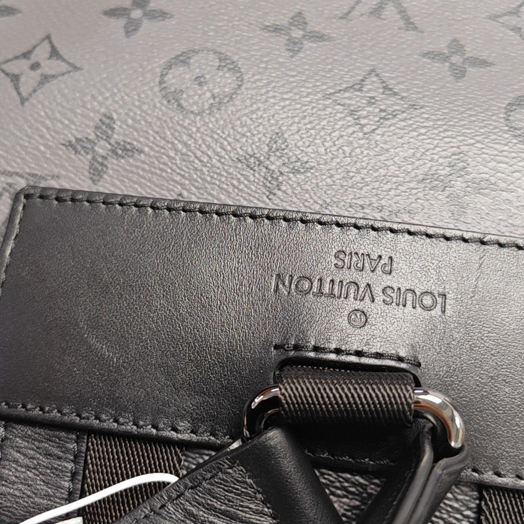 CHRISTOPHER Monogram Coated Canvas Gray