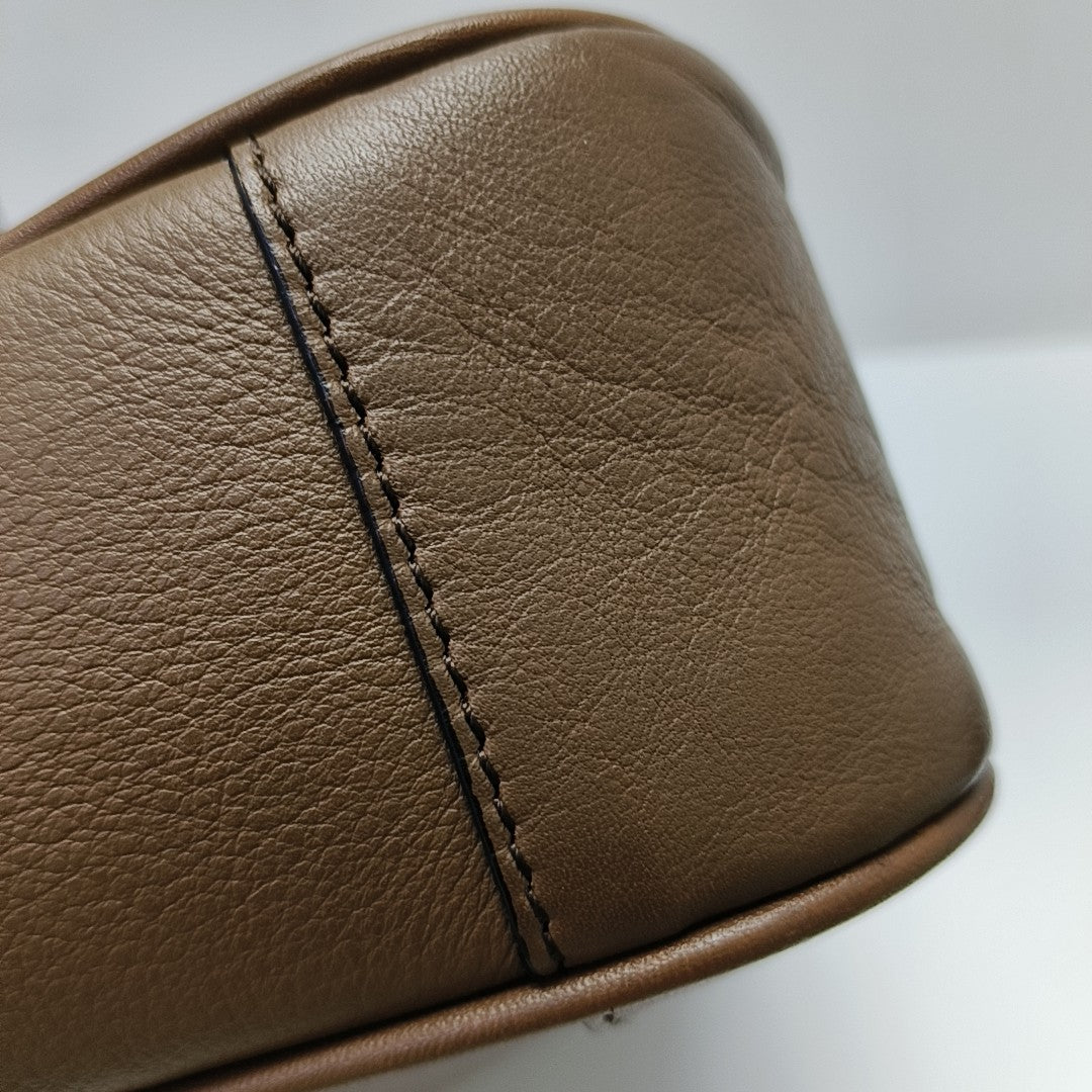 Calfskin Shoulder Bag Brown