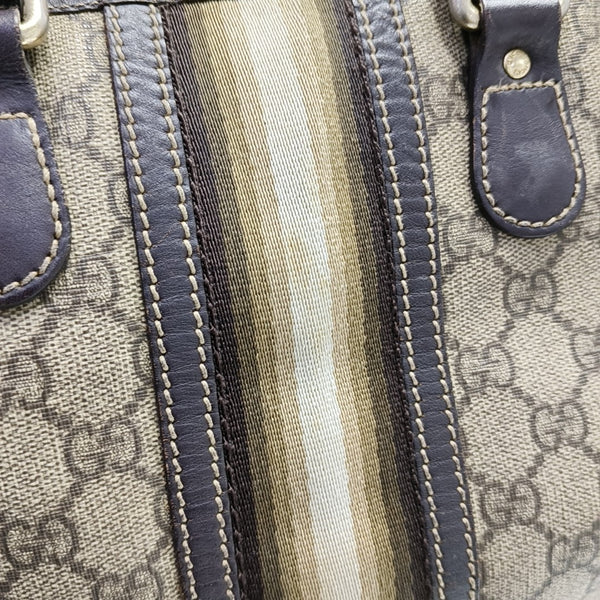 Monogram Coated Canvas Top Handle Bag Brown