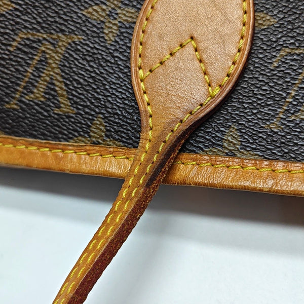 NEVERFULL MM Monogram Coated Canvas Brown