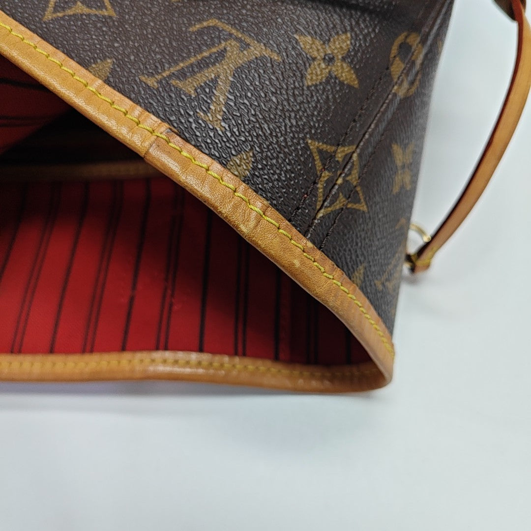 NEVERFULL MM Monogram Coated Canvas Brown