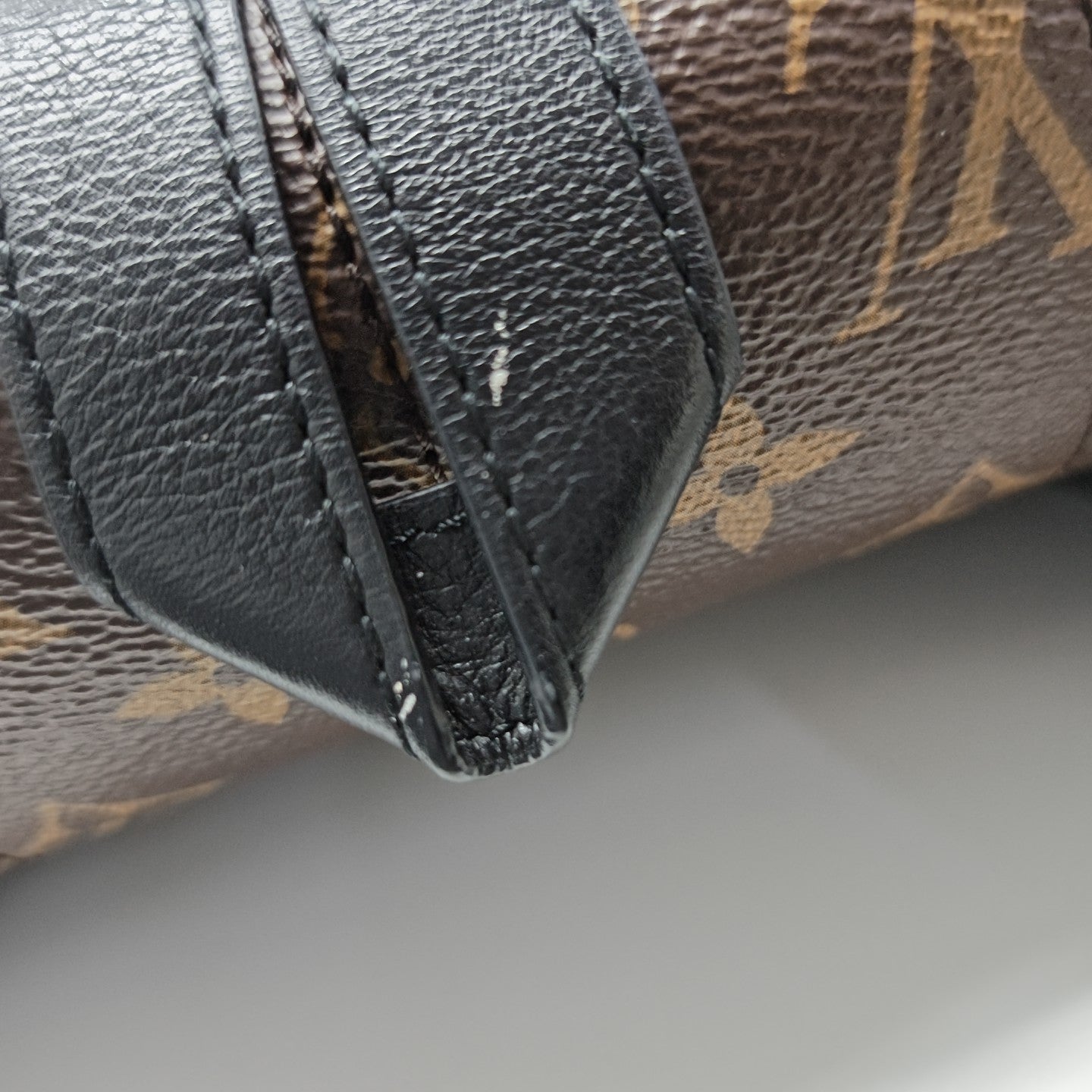 Monogram Coated Canvas Backpack Brown