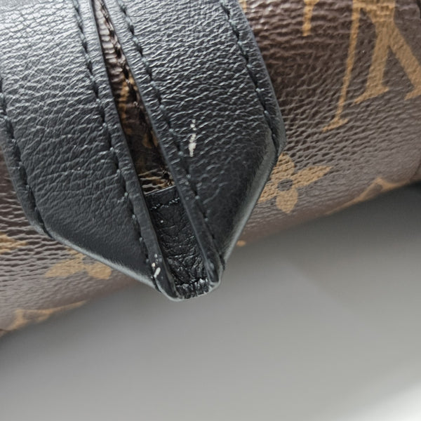 Monogram Coated Canvas Backpack Brown