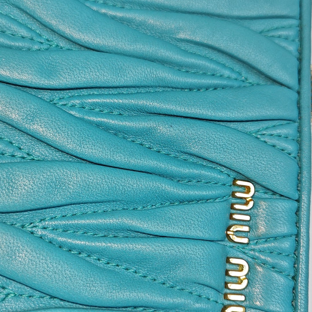 Matelassé Quilted Lambskin Blue