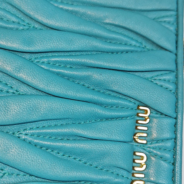 Matelassé Quilted Lambskin Blue