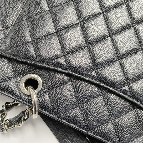 CHANEL GST Large Quilted Grained Calfskin Black