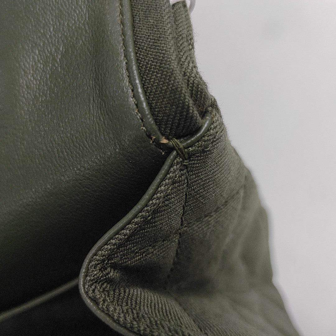 2.55 227 Quilted Canvas Green
