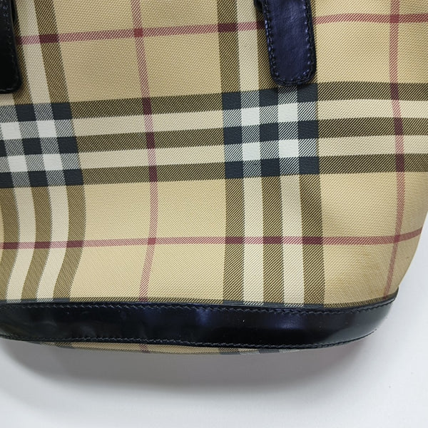 Coated Canvas Bucket Bag Beige