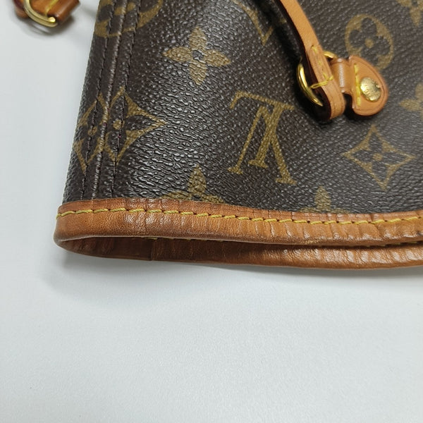 NEVERFULL MM Monogram Coated Canvas Brown