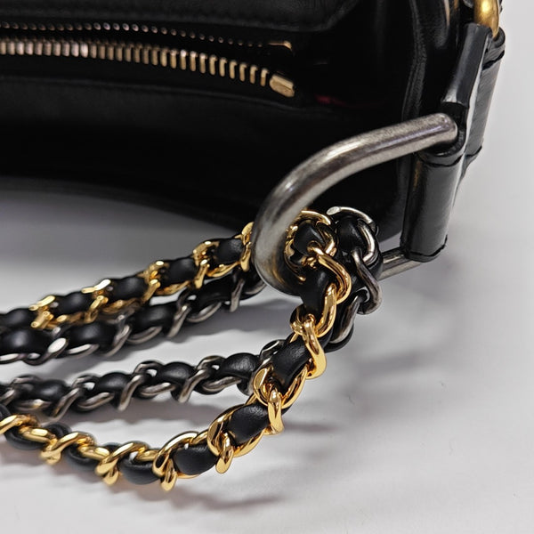 GABRIELLE Small Quilted Calfskin Black