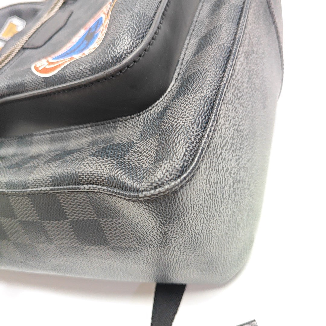 JOSH Damier Graphite Coated Canvas Gray