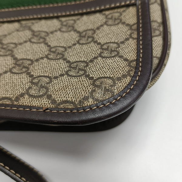 Monogram Coated Canvas Crossbody Bag Beige