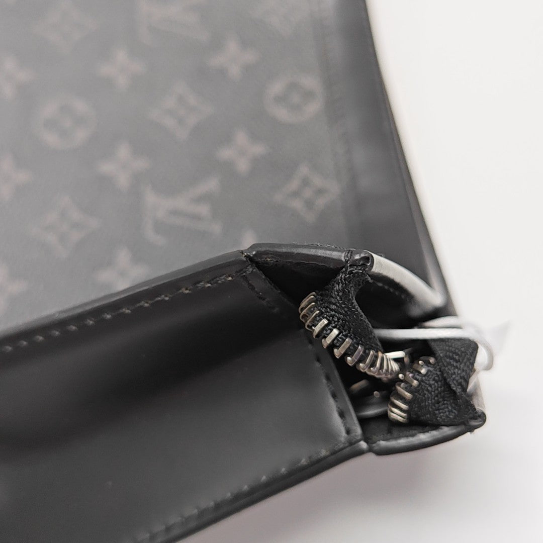Pochette Voyag MM Monogram Coated Canvas Black