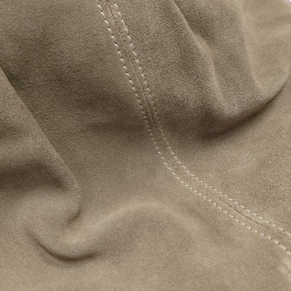 Suede Top Handle Bag Brown