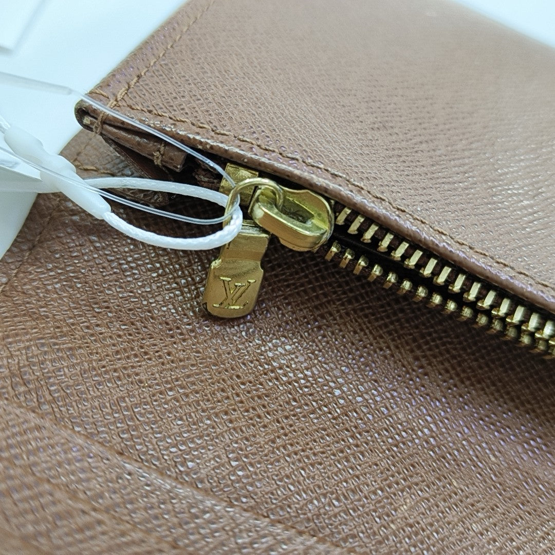 BRAZZA Monogram Coated Canvas Brown Wallet