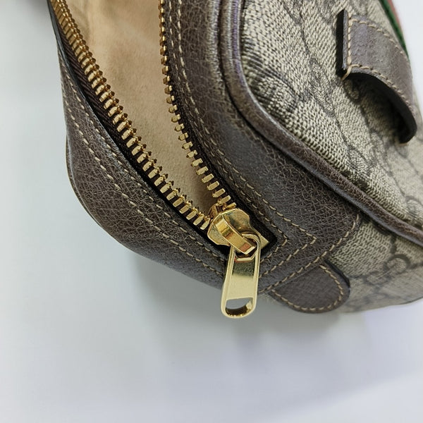 Ophidia Small Monogram Coated Canvas Beige