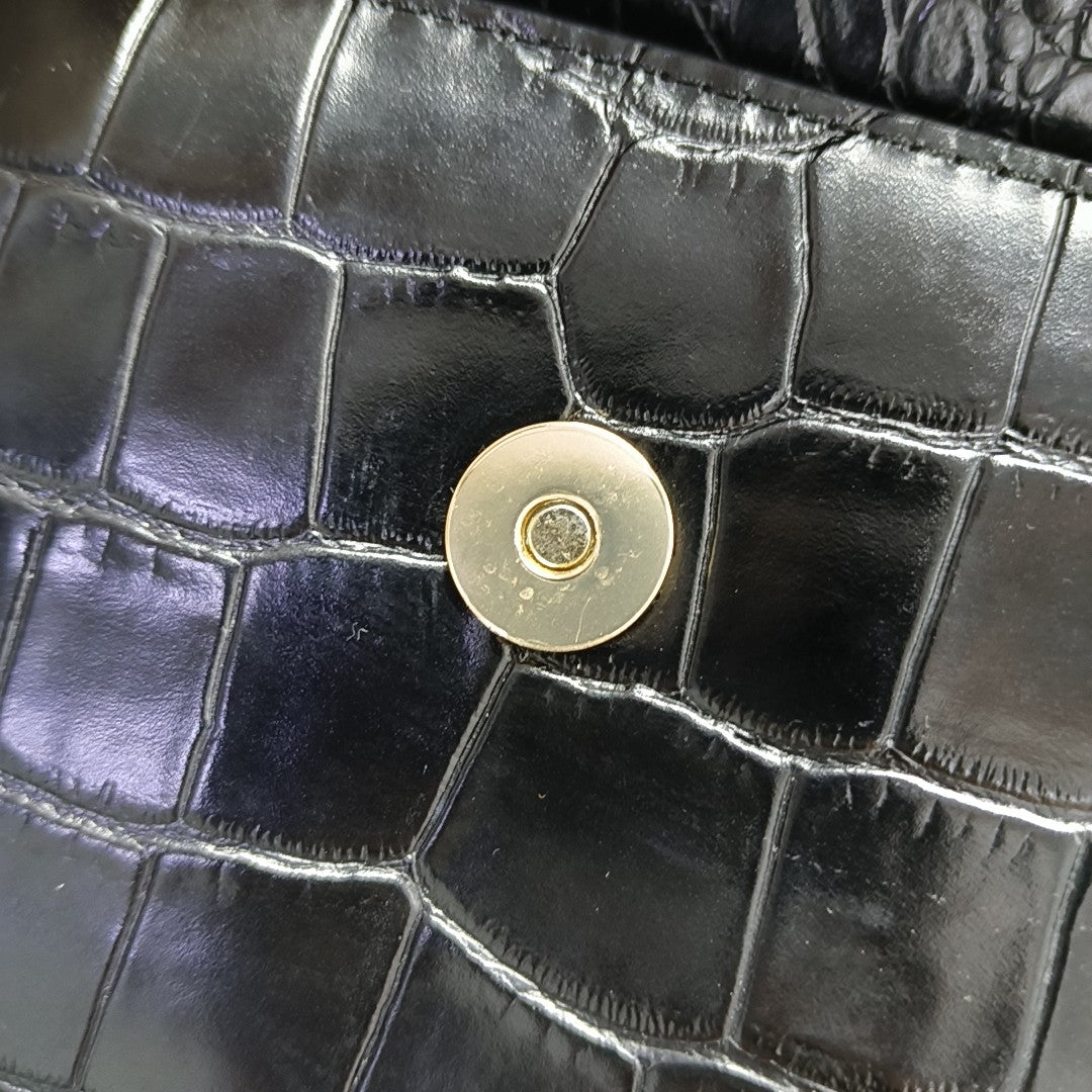 Leather Shoulder Bag Mini Black