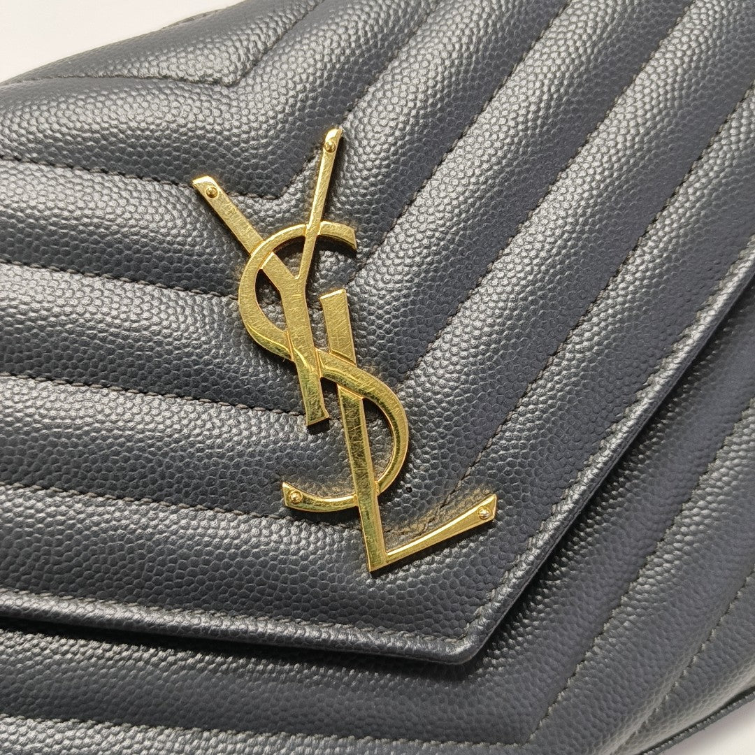 MONOGRAM Medium Chevron Calfskin Gray