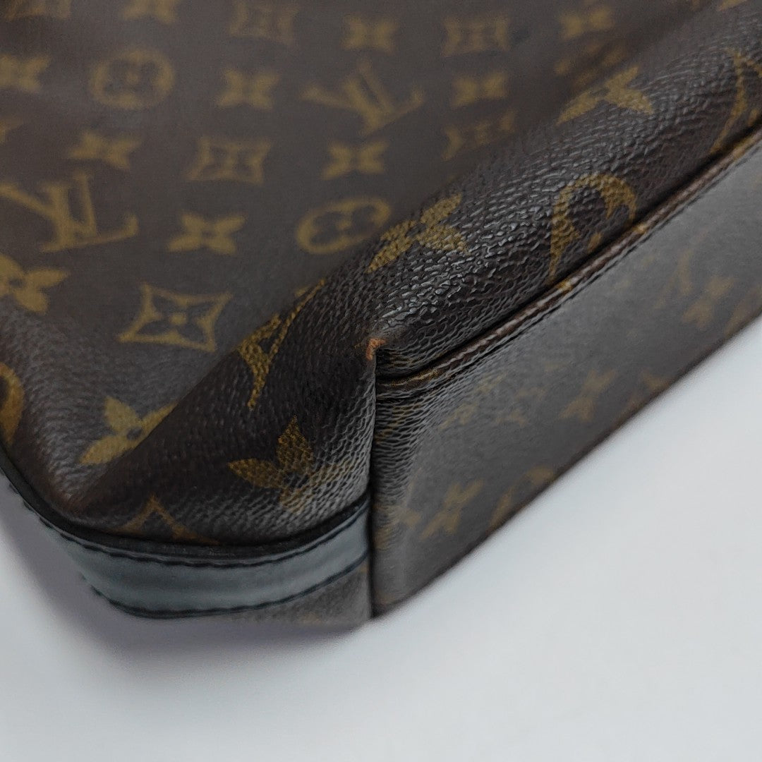 KITAN Monogram Coated Canvas Brown