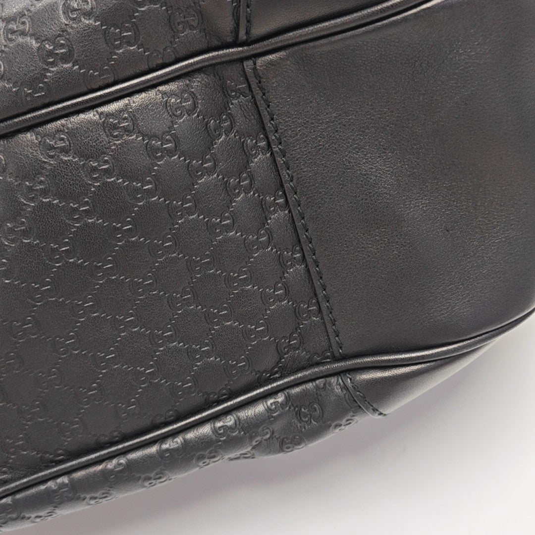 Monogram Calfskin Top Handle Bag Black