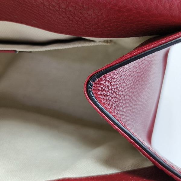 GG Marmont Medium Calfskin Red