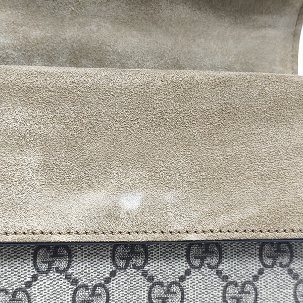 Dionysus Mini Monogram Coated Canvas Beige