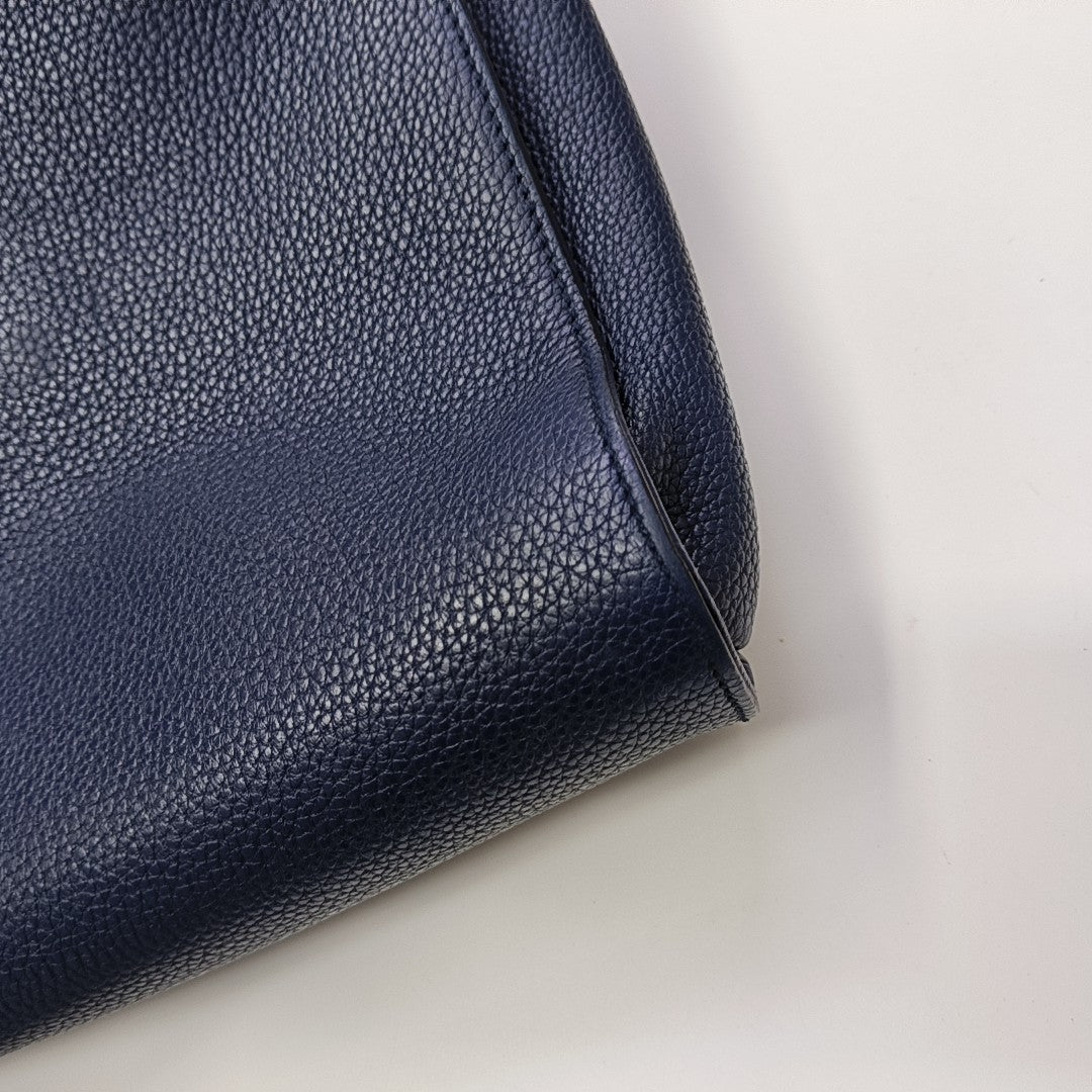Calfskin Shoulder Bag Blue
