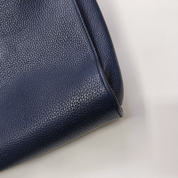 Calfskin Shoulder Bag Blue