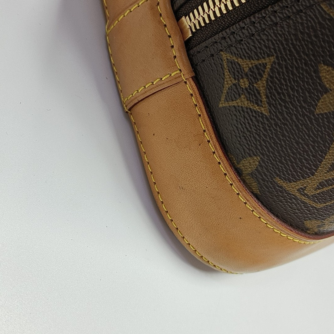 ALMA MM Monogram Coated Canvas Brown