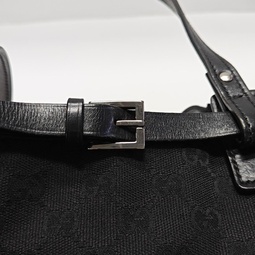 Monogram Canvas Tote Bag Black