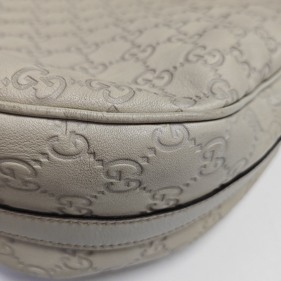 Monogram Leather Top Handle Bag Beige