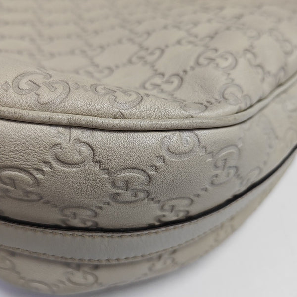 Monogram Leather Top Handle Bag Beige
