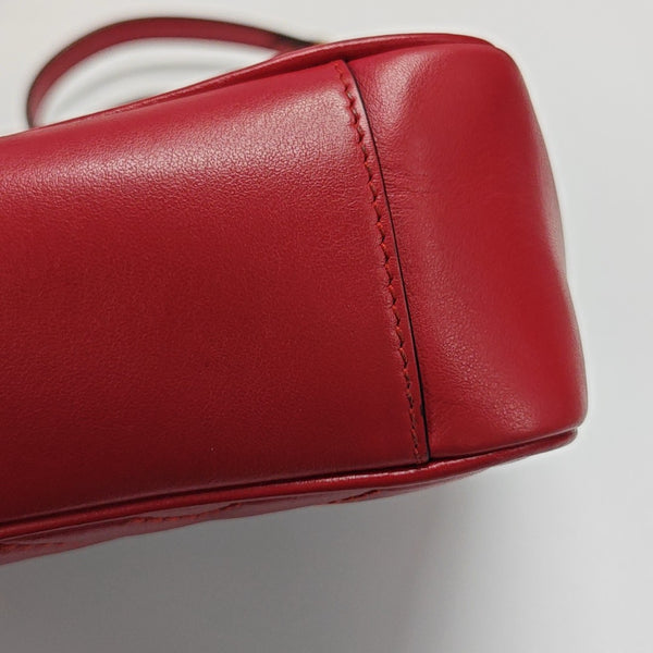 GG Marmont Medium Quilted Calfskin Red
