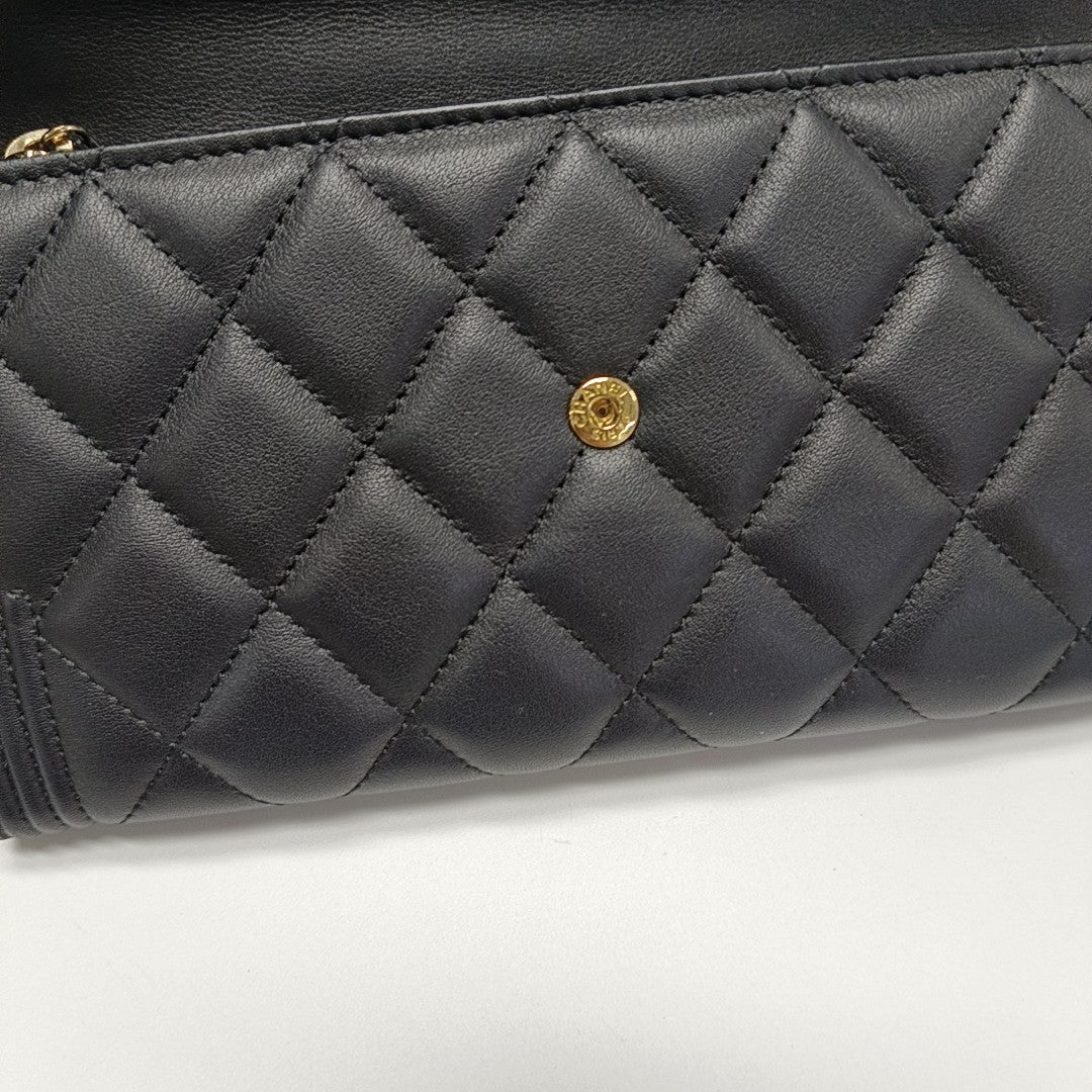 BOY CHANEL Mini Quilted Calfskin Black