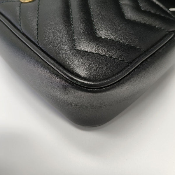 GG Marmont Mini Quilted Calfskin Black
