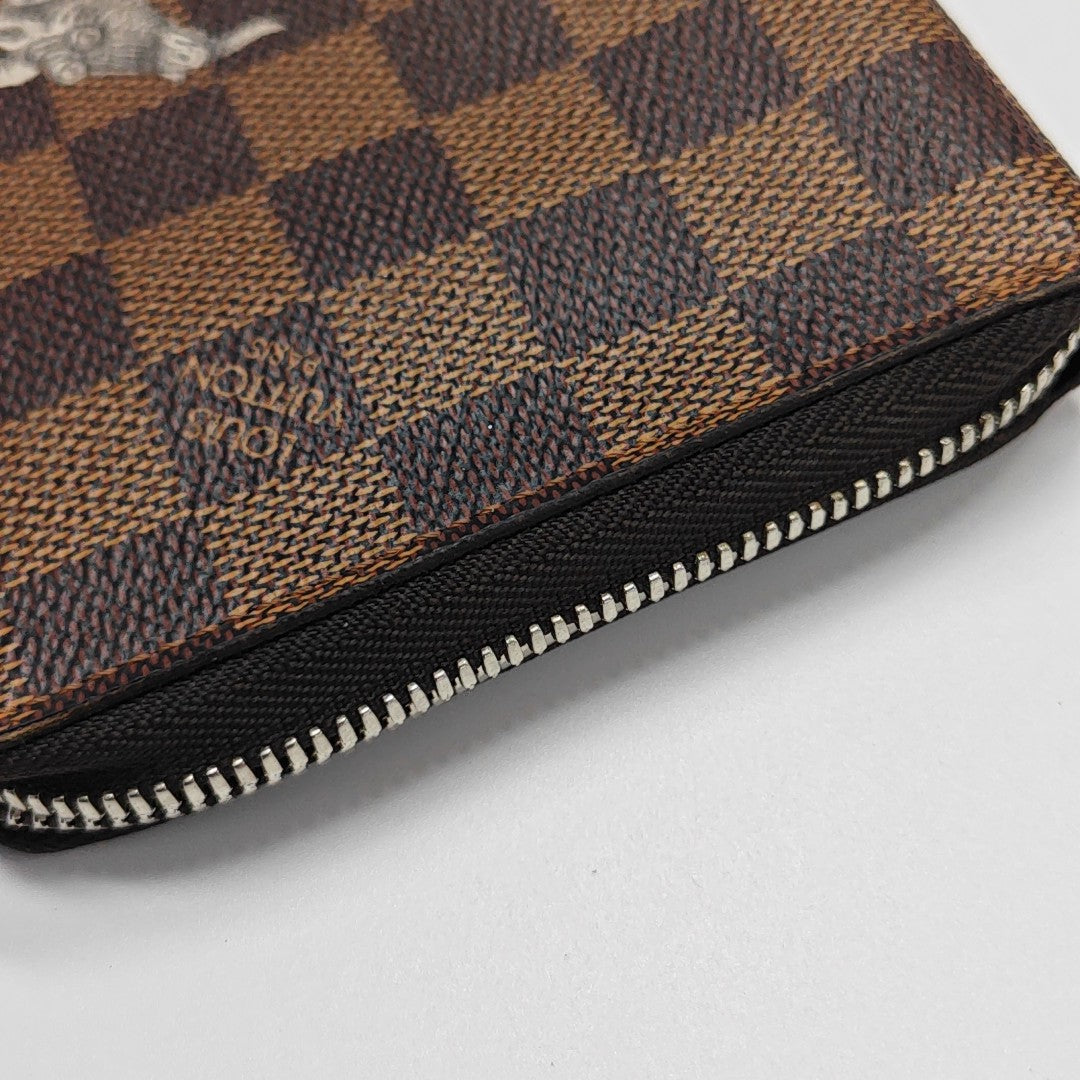 Damier Ebene Coated Canvas Wallet Brown