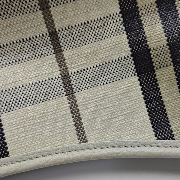 Coated Canvas Top Handle Bag White