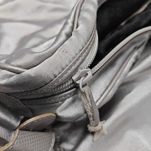 Nylon Shoulder Bag Silver