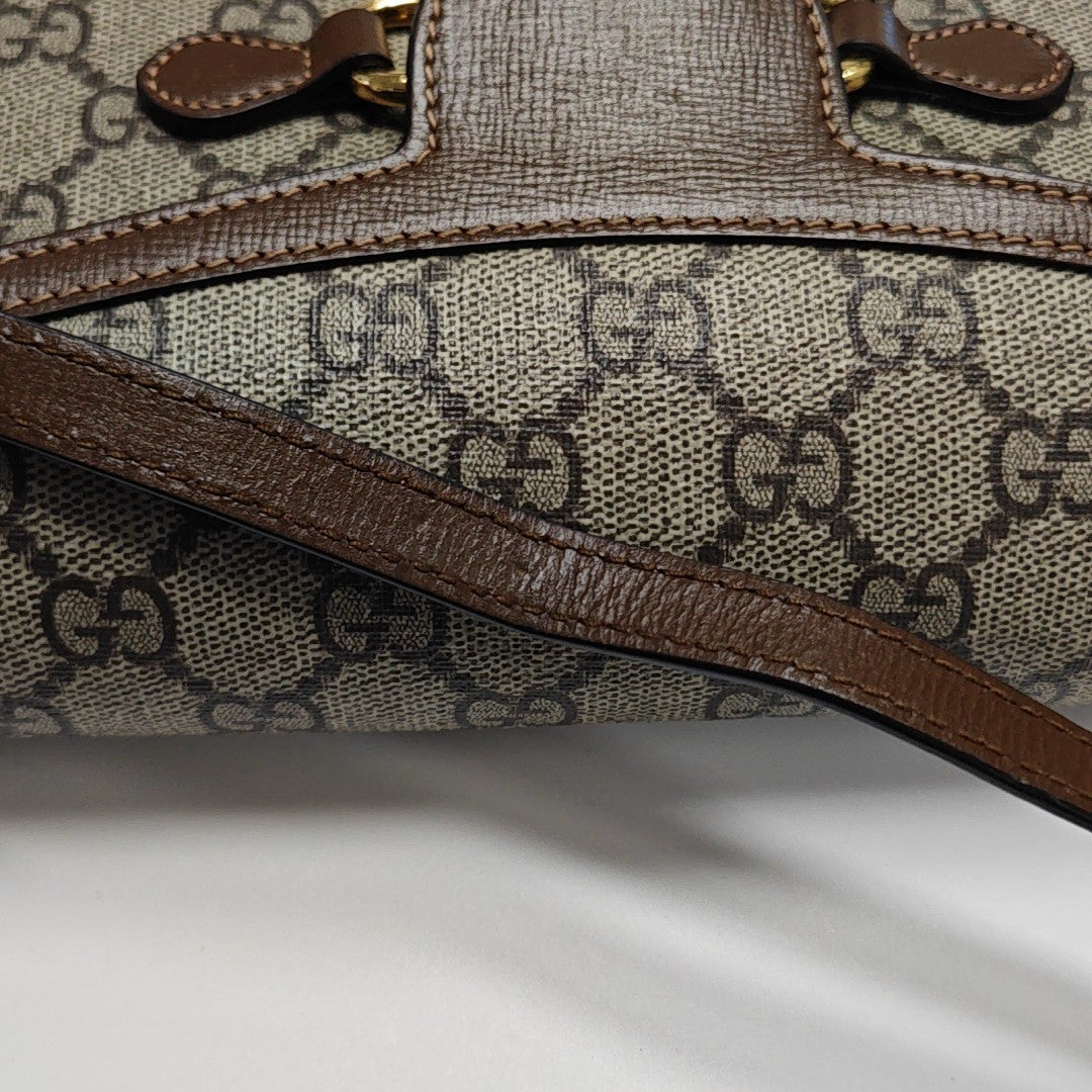 Horsebit 1955 Mini Monogram Coated Canvas Beige