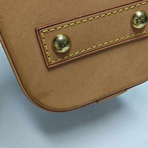 ALMA BB Monogram Coated Canvas Brown