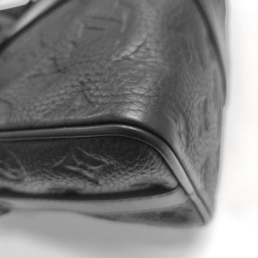 KEEPALL 25 Monogram Calfskin Black