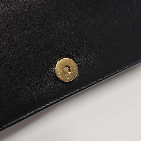 BOY CHANEL Mini Quilted Grained Calfskin Black