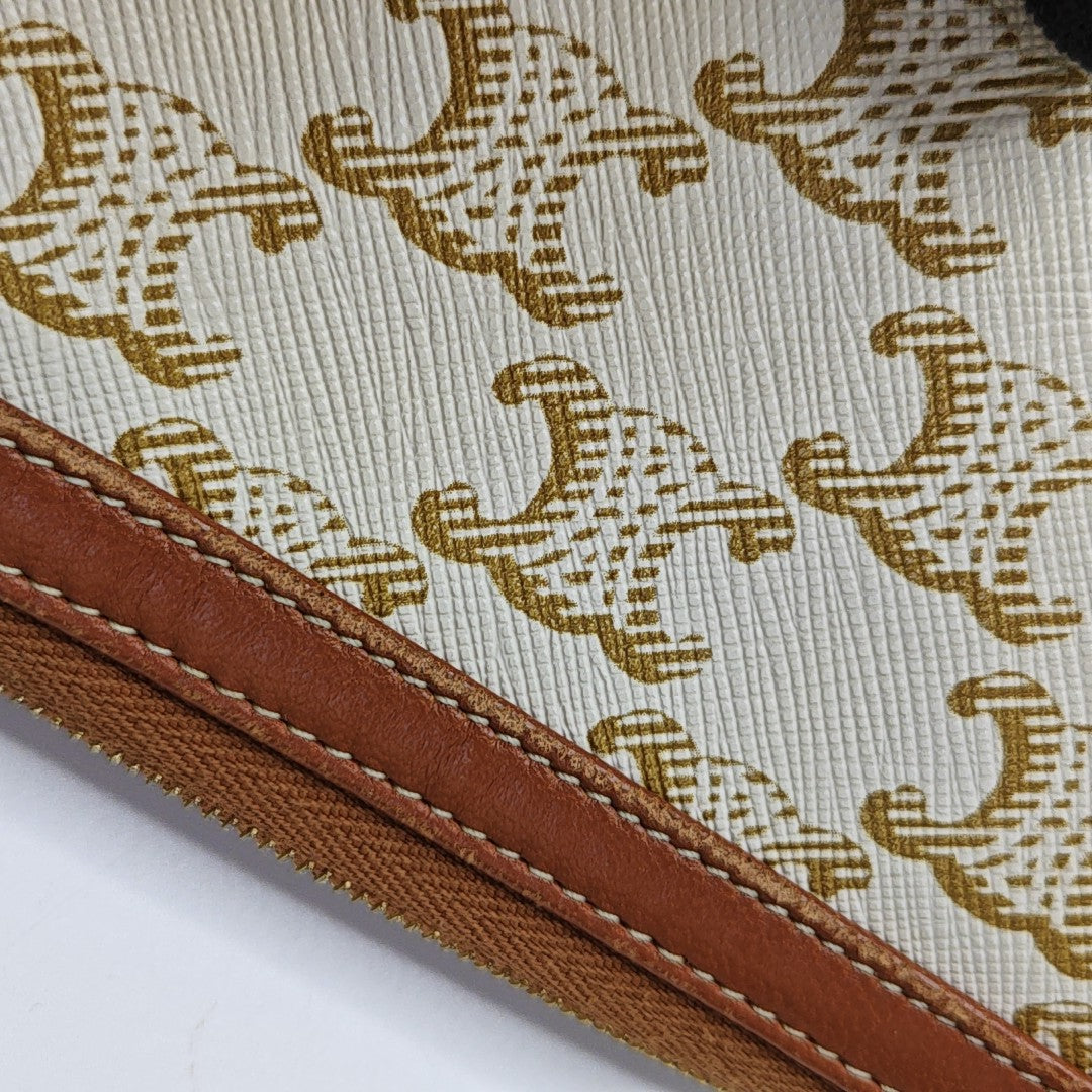 Coated Canvas Shoulder Bag White