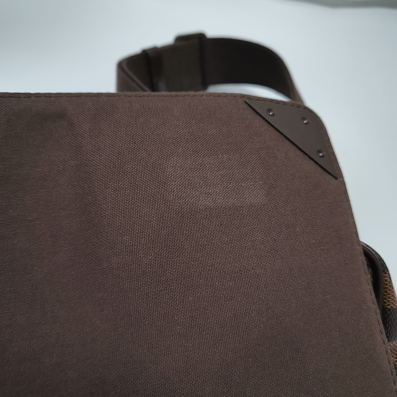SHELTON MM Damier Ebene Coated Canvas Brown