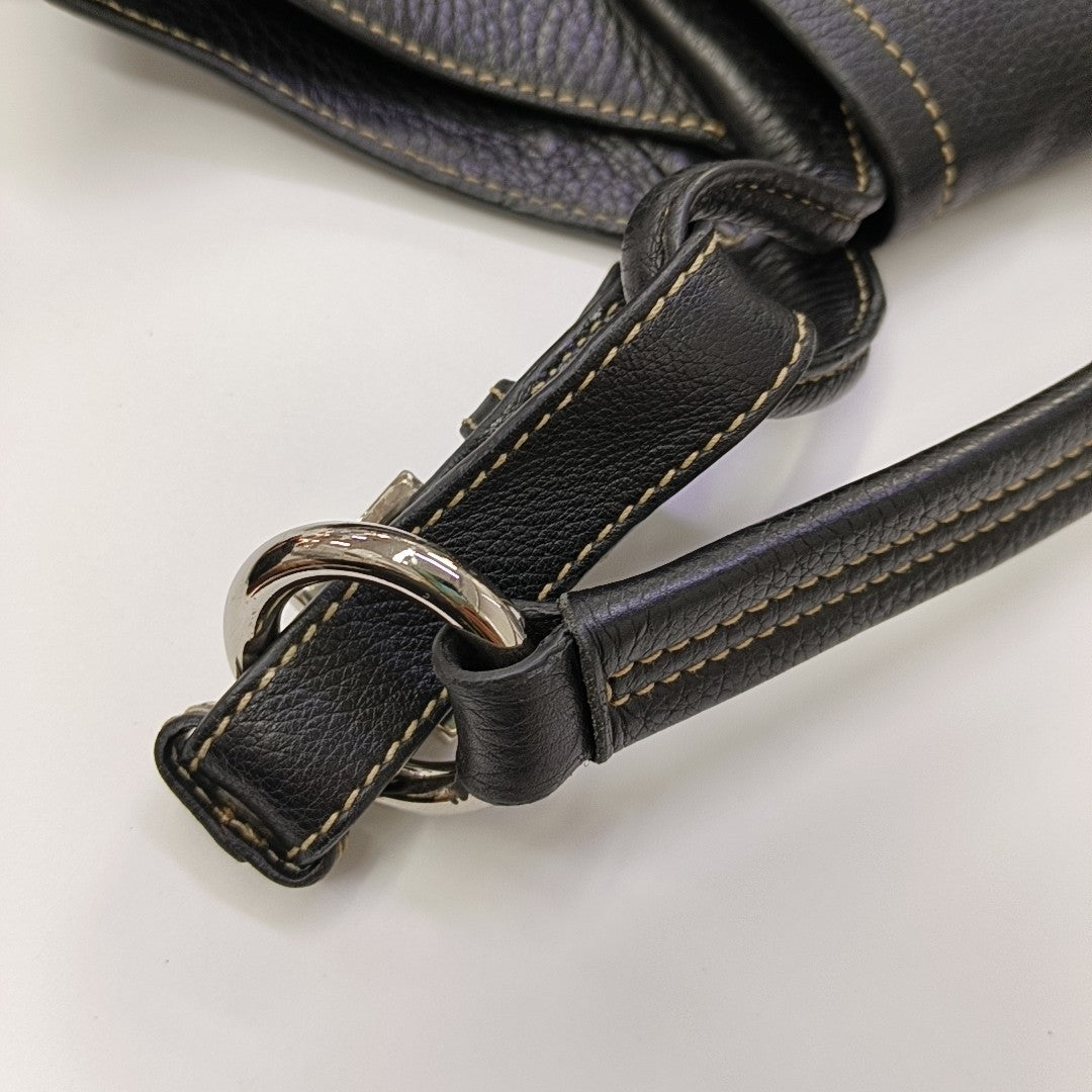 Nylon Top Handle Bag Black